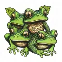see no evil  speak no evil three frogs tattoo design idea