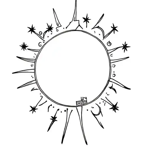 Ankor Wat and philippines sun and stars tattoo design idea