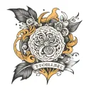 Problems shape purpose written tattoo design idea