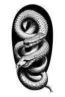 JOIN, or DIE snake going down the arm tattoo design idea