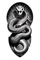 JOIN, or DIE snake going down the arm tattoo design idea