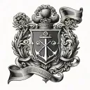 Coat of arms of Hamburg with anchor and infinity sign tattoo design idea