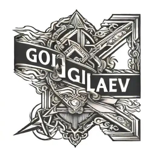 god greater than highs and lows logo incorporated in armband design tattoo design idea