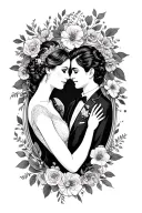 Wedding Anniversary tattoo design idea