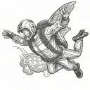 Skydiving tattoo design idea