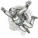 Skydiving tattoo design idea