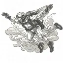 Skydiving tattoo design idea