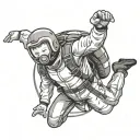 Skydiving tattoo design idea