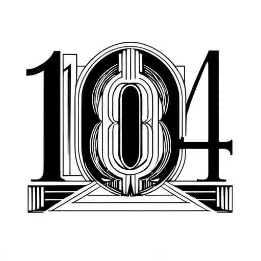 the numbers 1804 tattoo design idea