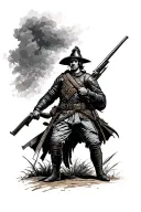 Colombian Lancer Soldier tattoo design idea