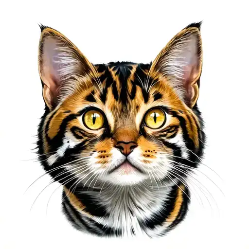 "Sabina" Bengal Player Cat tattoo design idea