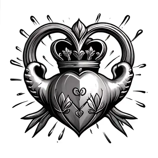 claddagh symbol tattoo design idea