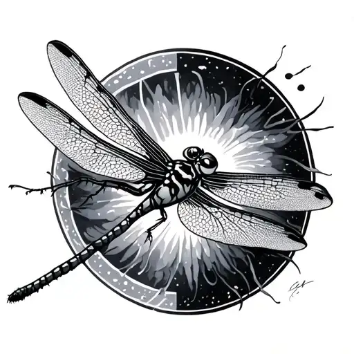 Japanese Dragonfly tattoo design idea