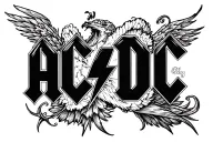 "Ac/dc" ac/ dc tattoo design idea