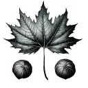 maple seed pods tattoo design idea