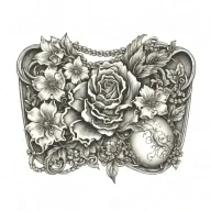 Necklace tattoo design idea