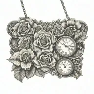 Necklace tattoo design idea