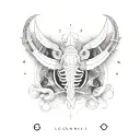 Gemini and Scorpio Zodiac sign together tattoo design idea