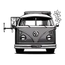Campervan tattoo design idea