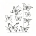 Flowers or butterflies or fancy text   tattoo design idea