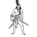 Mapuche warrior holding tattoo design idea
