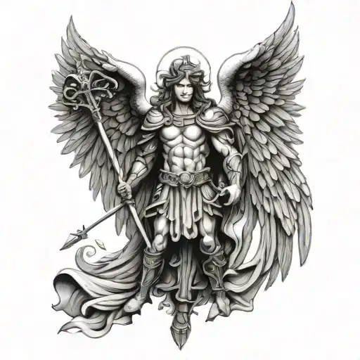 st Michael archangel tattoo design idea