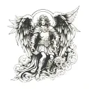 st Michael archangel tattoo design idea