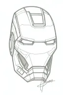 Ironman mask tattoo design idea