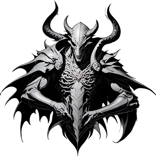 demon souls leaving body tattoo design idea