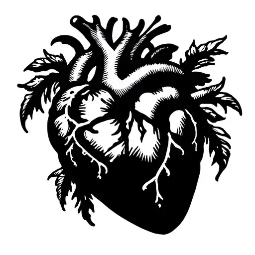 heart with stitches  tattoo design idea