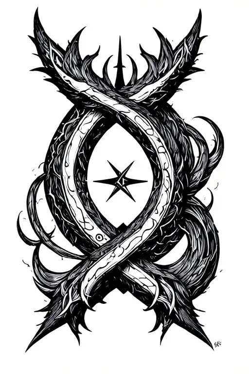 Loki Bind rune symbolizing strength tattoo design idea