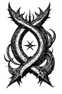 Loki Bind rune symbolizing strength tattoo design idea