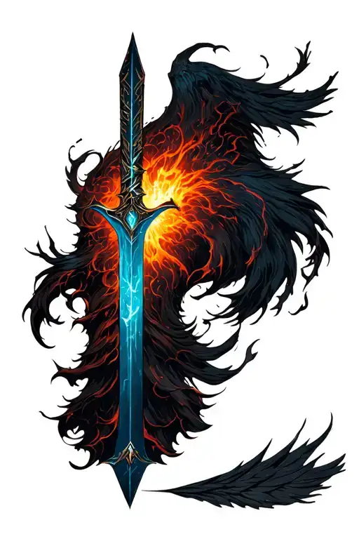 Stormlight Archive kaladins spear going through the words tattoo design idea