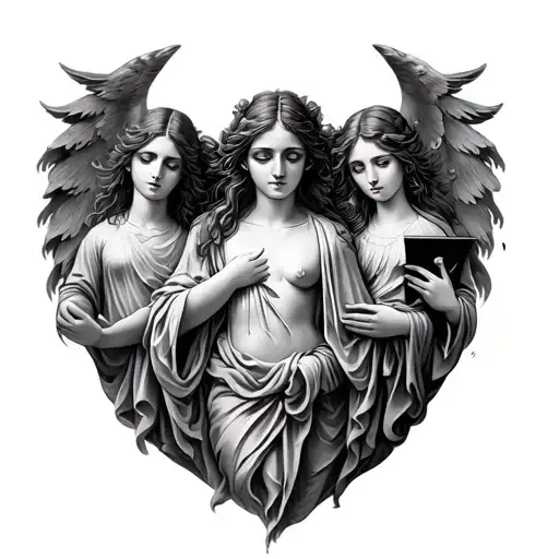 7 Heavenly Virtues tattoo design idea