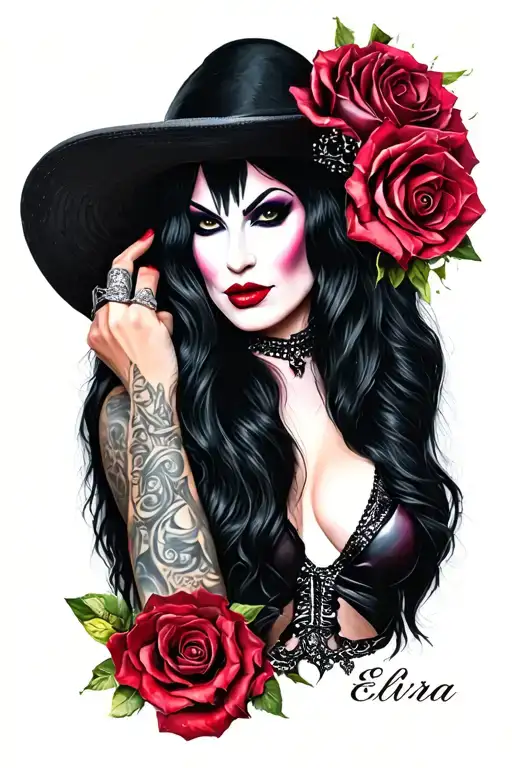 Elvira tattoo design idea