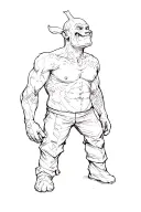 Funny character shaped like tattoo design idea