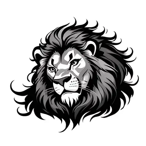 lion king japanese style tattoo design idea