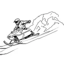 Snowmobile snowboarding motocos ATV tattoo design idea