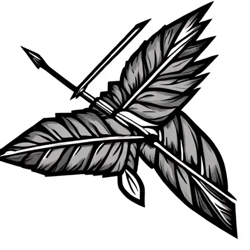 Native American Arrow tattoo design idea