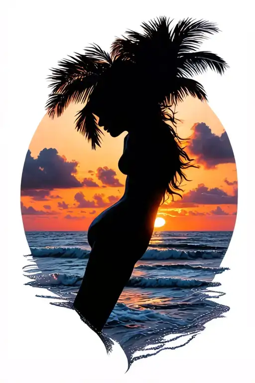 I want a tattoo to represent my mum she died of colon cancer and loved sunsets and the beach. She also loved taking phot tattoo design idea