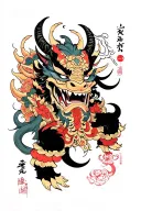 oni demon tattoo design idea