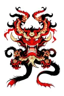 oni demon tattoo design idea