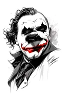Joker face tattoo design idea