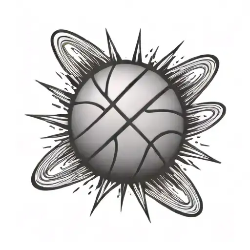 Basketball spinning tattoo design idea
