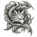 Nine Tailed Fox tattoo design idea