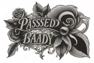 passed away dad name tattoo design idea