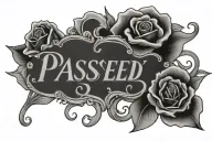 passed away dad name tattoo design idea