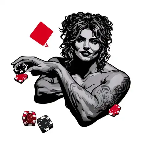 gambling guys trip strippers tattoo design idea