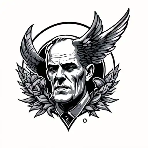 Protecter dad memorial tattoo design idea