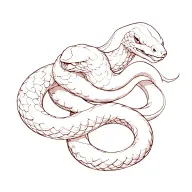 "Good poison" (Japanese characters with a soft snake) tattoo design idea
